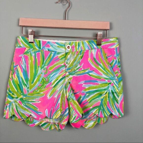 LILLY PULITZER | Tiki Pink Buttercup Shorts Size 0 - Picture 1 of 9